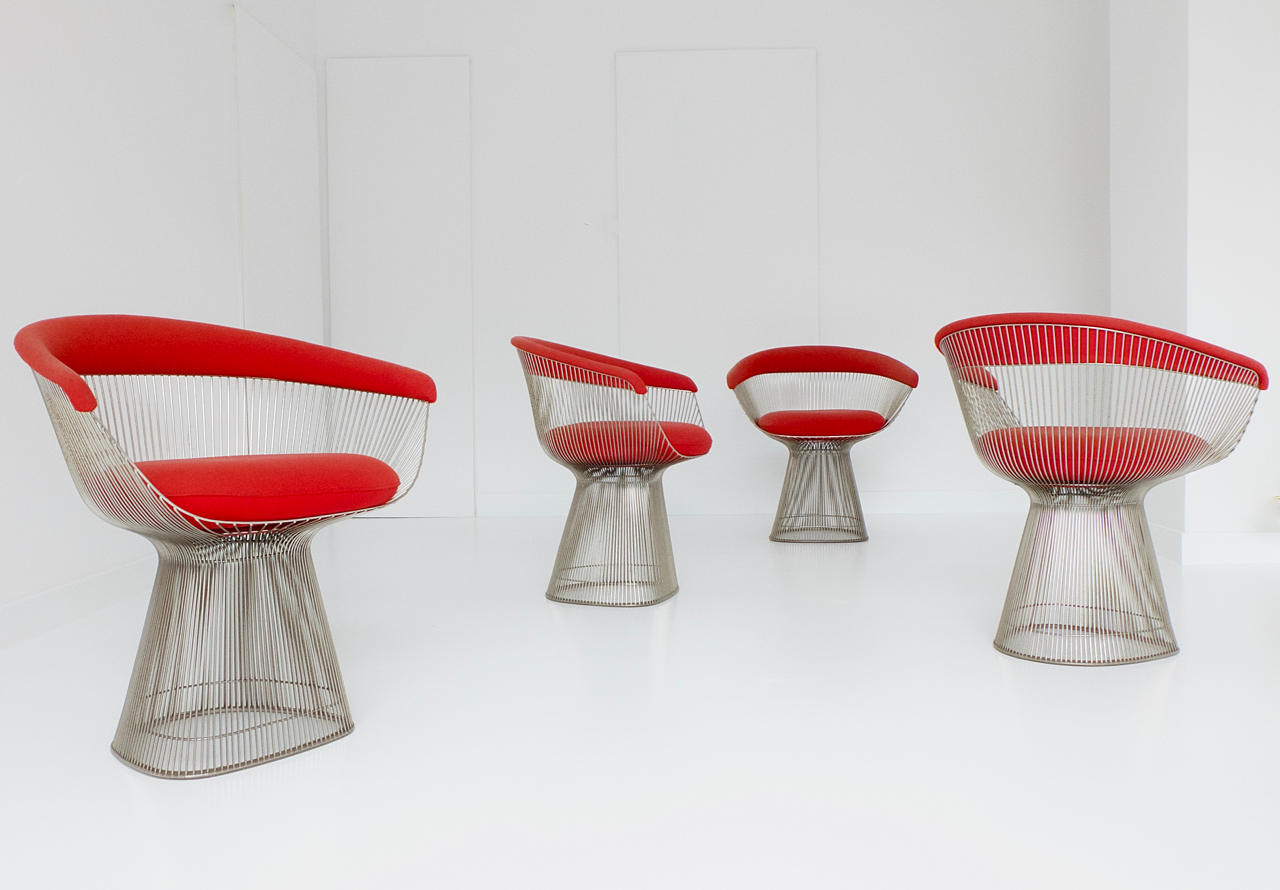 warren platner, knoll, little dining chair, platner chair