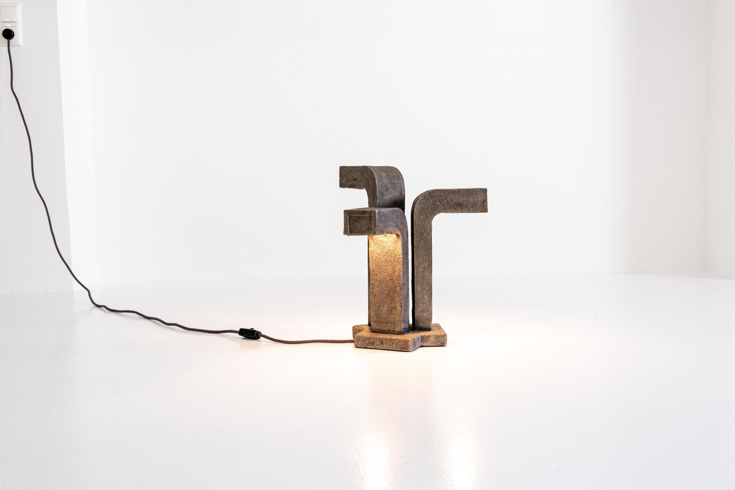 brutalism table lamp, brutalism, brutalism table light, vintage