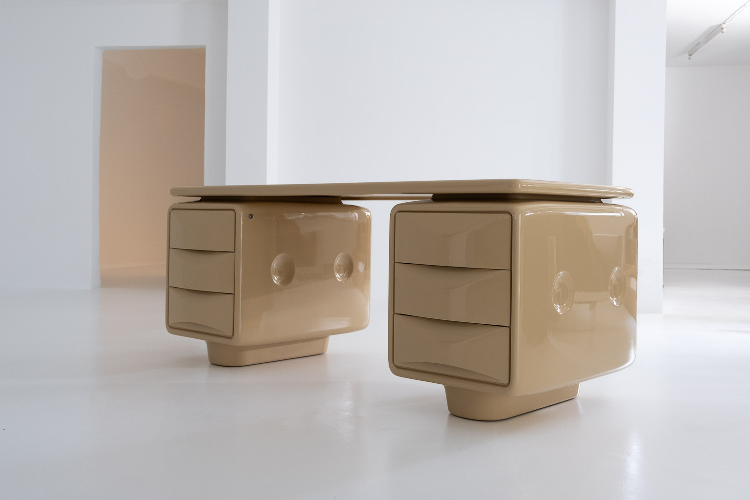 Ernest Igl, Ernest Igl Hoffmann, Jet Desk, Igl-Jet, Icl-Desk, Wilhelm Werndel, antibeige, vintage, post modern