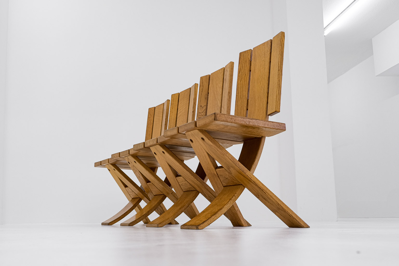 seltz, ebanisterie seltz, french, pierre chapo, alsace, dining chair, brute, brutalistic, brutalism,